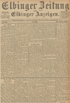 Elbinger Zeitung und Elbinger Anzeigen, Nr. 246 Freitag 19. October 1894