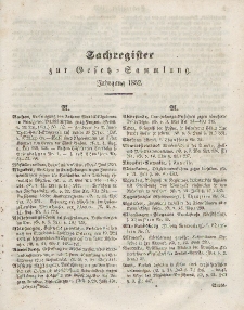 Gesetz-Sammlung für die Königlichen Preussischen Staaten, (Sachregister), 1852