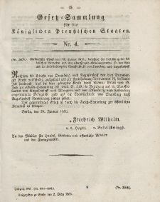 Gesetz-Sammlung für die Königlichen Preussischen Staaten, 2. März, 1853, nr. 4.