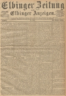 Elbinger Zeitung und Elbinger Anzeigen, Nr. 248 Sonntag 21. October 1894