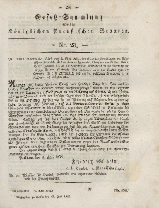 Gesetz-Sammlung für die Königlichen Preussischen Staaten, 13. Juni, 1853, nr. 23.
