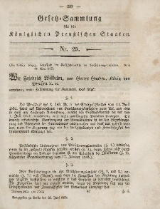 Gesetz-Sammlung für die Königlichen Preussischen Staaten, 23. Juni, 1853, nr. 25.