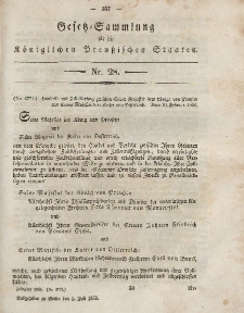 Gesetz-Sammlung für die Königlichen Preussischen Staaten, 1. Juli, 1853, nr. 28.