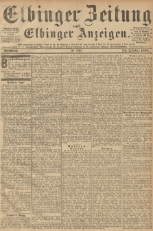 Elbinger Zeitung und Elbinger Anzeigen, Nr. 250 Mittwoch 24. October 1894