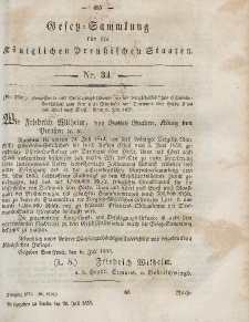 Gesetz-Sammlung für die Königlichen Preussischen Staaten, 21. Juli, 1853, nr. 34.