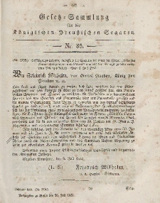 Gesetz-Sammlung für die Königlichen Preussischen Staaten, 26. Juli, 1853, nr. 35.