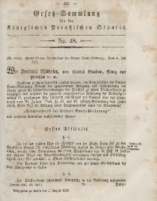 Gesetz-Sammlung für die Königlichen Preussischen Staaten, 5. August, 1853, nr. 38.