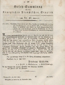 Gesetz-Sammlung für die Königlichen Preussischen Staaten, 14. September, 1853, nr. 47.