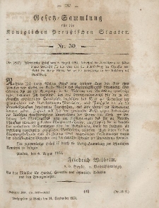 Gesetz-Sammlung für die Königlichen Preussischen Staaten, 21. September, 1853, nr. 50.