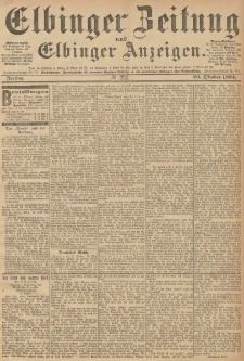 Elbinger Zeitung und Elbinger Anzeigen, Nr. 252 Freitag 26. October 1894