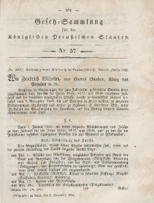 Gesetz-Sammlung für die Königlichen Preussischen Staaten, 5. November, 1853, nr. 57.