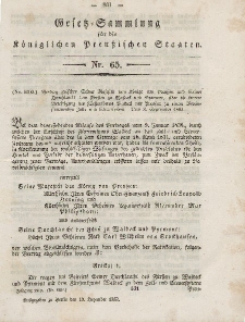 Gesetz-Sammlung für die Königlichen Preussischen Staaten, 19. Dezember, 1853, nr. 65.