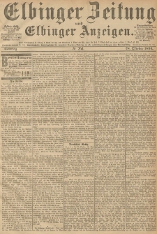 Elbinger Zeitung und Elbinger Anzeigen, Nr. 254 Sonntag 28. October 1894