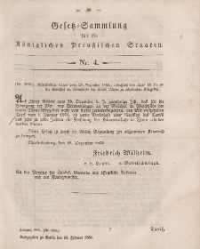 Gesetz-Sammlung für die Königlichen Preussischen Staaten, 10. Februar, 1854, nr. 4.