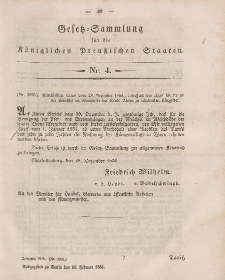 Gesetz-Sammlung für die Königlichen Preussischen Staaten, 10. Februar, 1854, nr. 4.