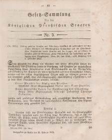 Gesetz-Sammlung für die Königlichen Preussischen Staaten, 23. Februar, 1854, nr. 5.