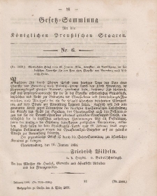Gesetz-Sammlung für die Königlichen Preussischen Staaten, 4. März, 1854, nr. 6.