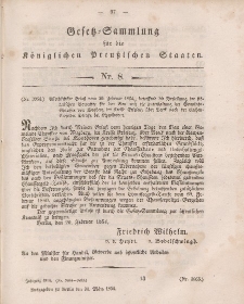 Gesetz-Sammlung für die Königlichen Preussischen Staaten, 30. März, 1854, nr. 8.