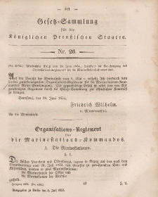 Gesetz-Sammlung für die Königlichen Preussischen Staaten, 8. Juli, 1854, nr. 26.