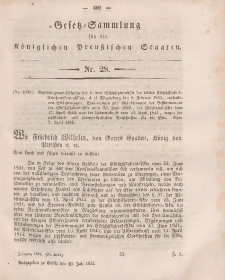 Gesetz-Sammlung für die Königlichen Preussischen Staaten, 20. Juli, 1854, nr. 28.