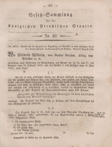 Gesetz-Sammlung für die Königlichen Preussischen Staaten, 12. September, 1854, nr. 37.