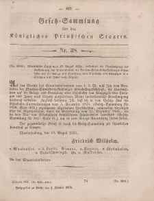 Gesetz-Sammlung für die Königlichen Preussischen Staaten, 2. Oktober, 1854, nr. 38.