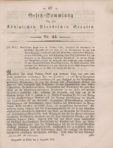 Gesetz-Sammlung für die Königlichen Preussischen Staaten, 2. Dezember, 1854, nr. 44.