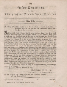 Gesetz-Sammlung für die Königlichen Preussischen Staaten, 30. Dezember, 1854, nr. 50.