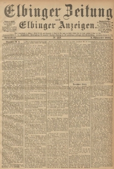 Elbinger Zeitung und Elbinger Anzeigen, Nr. 259 Sonnabend 03. November 1894