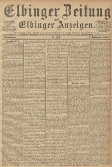 Elbinger Zeitung und Elbinger Anzeigen, Nr. 259 Sonnabend 03. October 1894