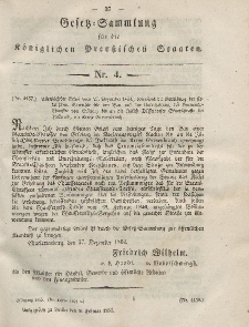 Gesetz-Sammlung für die Königlichen Preussischen Staaten, 9. Februar, 1855, nr. 4.