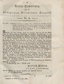 Gesetz-Sammlung für die Königlichen Preussischen Staaten, 1. März, 1855, nr. 5.