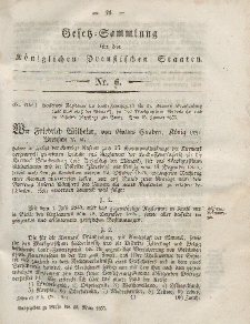 Gesetz-Sammlung für die Königlichen Preussischen Staaten, 10. März, 1855, nr. 6.