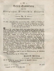 Gesetz-Sammlung für die Königlichen Preussischen Staaten, 15. März, 1855, nr. 8.