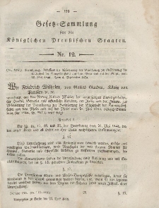 Gesetz-Sammlung für die Königlichen Preussischen Staaten, 24. April, 1855, nr. 12.