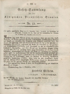 Gesetz-Sammlung für die Königlichen Preussischen Staaten, 11. Mai, 1855, nr. 15.