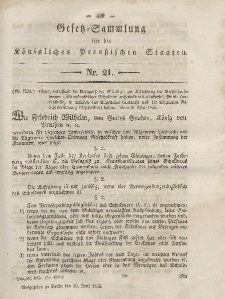 Gesetz-Sammlung für die Königlichen Preussischen Staaten, 16. Juni, 1855, nr. 21.