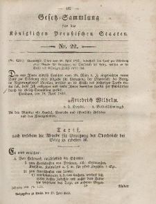 Gesetz-Sammlung für die Königlichen Preussischen Staaten, 19. Juni, 1855, nr. 22.