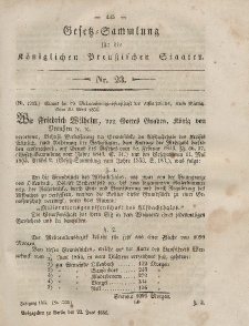 Gesetz-Sammlung für die Königlichen Preussischen Staaten, 22. Juni, 1855, nr. 23.