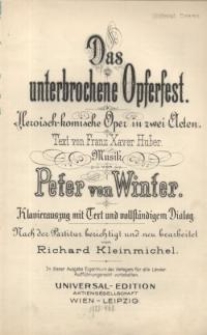 Das unterbrochene Opferfest.