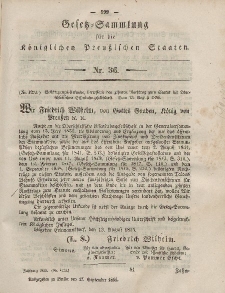 Gesetz-Sammlung für die Königlichen Preussischen Staaten, 17. September, 1855, nr. 36.