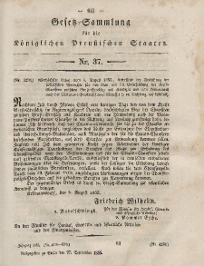 Gesetz-Sammlung für die Königlichen Preussischen Staaten, 27. September, 1855, nr. 37.