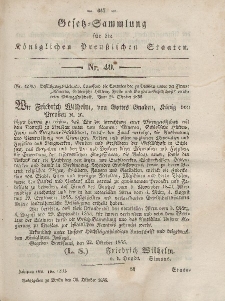 Gesetz-Sammlung für die Königlichen Preussischen Staaten, 31. Oktober, 1855, nr. 40.