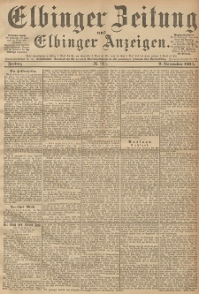 Elbinger Zeitung und Elbinger Anzeigen, Nr. 264 Freitag 09. November 1894