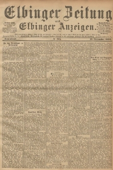 Elbinger Zeitung und Elbinger Anzeigen, Nr. 265 Sonnabend 10. November 1894