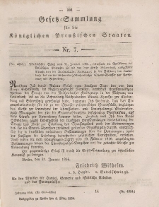 Gesetz-Sammlung für die Königlichen Preussischen Staaten, 4. März, 1856, nr. 7.