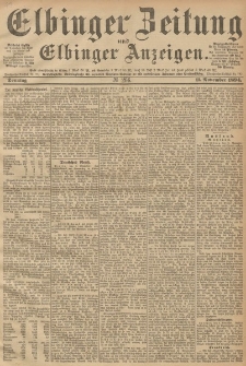 Elbinger Zeitung und Elbinger Anzeigen, Nr. 266 Sonntag 11. November 1894