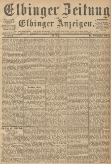 Elbinger Zeitung und Elbinger Anzeigen, Nr. 267 Dienstag 13. November 1894
