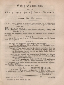 Gesetz-Sammlung für die Königlichen Preussischen Staaten, 29. Mai, 1856, nr. 25.