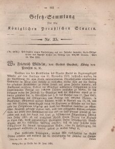 Gesetz-Sammlung für die Königlichen Preussischen Staaten, 30. Juni, 1856, nr. 35.